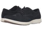 Cole Haan Grand Tour Wing Oxford (black Suede/ivory) Men's Lace Up Casual Shoes