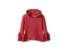 Chaser Kids Super Soft Two Tiered Ruffled Sleeve Pullover Hoodie (toddler/little Kids) (cardinal) Girl's Sweatshirt