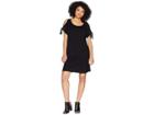 Calvin Klein Short Sleeve Dress W/ Tie Sleeve (black) Women's Dress