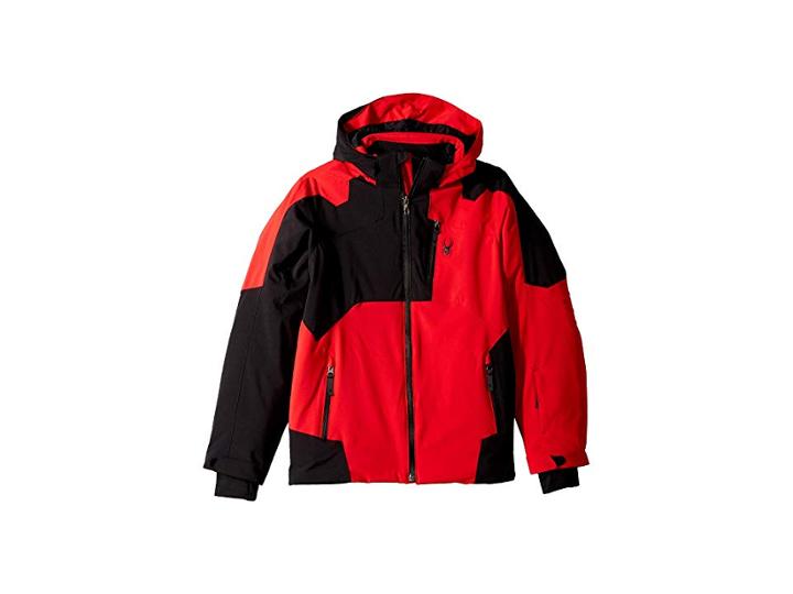 Spyder Kids Speed Jacket (big Kids) (red/black/black) Boy's Coat