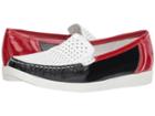 Ara Monterey Moccasin (red/white/blue Patent) Women's Sling Back Shoes