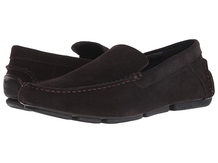 Calvin Klein Miguel (dark Brown Calf Suede) Men's Shoes