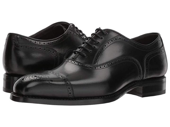 Carlos By Carlos Santana District (black Full Grain Box Calf) Men's Lace Up Casual Shoes
