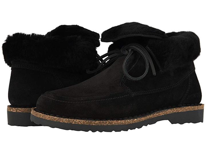 Birkenstock Bakki (black/black Suede/shearling) Women's Shoes