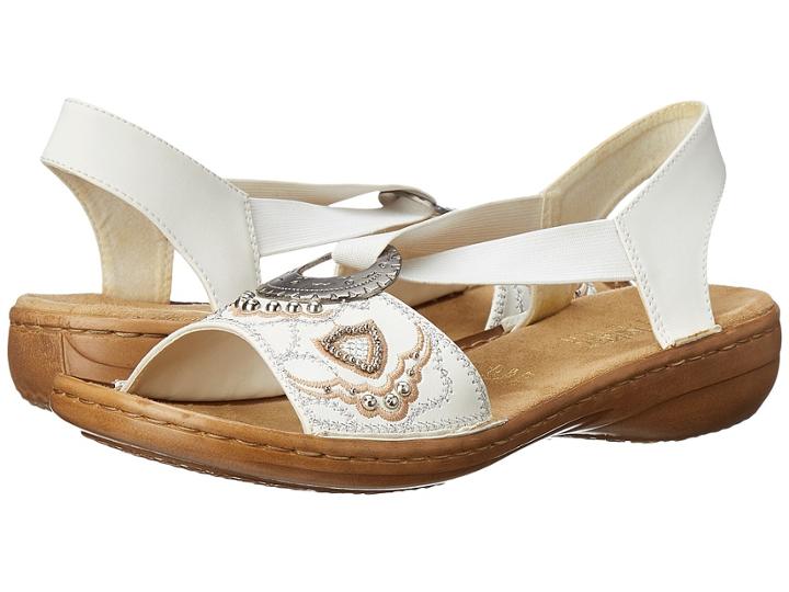 Rieker 608b9 Regina B9 (bianco) Women's Sandals