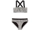 Seafolly Kids Stripe Mini Tube Bikini (little Kids/big Kids) (black/white) Girl's Swimwear Sets