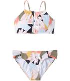 Billabong Kids Shaka Daze Crop Tank Top Set (little Kids/big Kids) (multi) Girl's Swimwear Sets