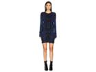 Neil Barrett Deco Design Tech Yarn Dress (black/dark Navy) Women's Dress