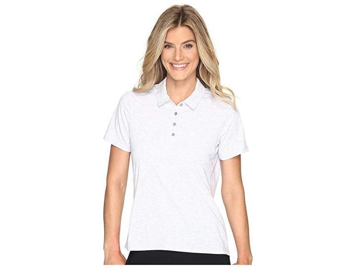 Adidas Golf Essentials Short Sleeve Polo (light Grey Heather) Women's Short Sleeve Pullover