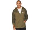 Nike Nsw Av15 Hoodie Full-zip Knit (olive Canvas/heather/white) Men's Sweatshirt