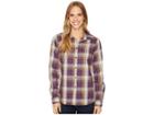 Fjallraven Ovik Flannel Shirt (alpine Purple) Women's Long Sleeve Button Up