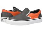 Vans Kids Classic Slip-on (little Kid/big Kid) (pewter/flame) Boys Shoes