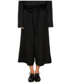 Y's By Yohji Yamamoto Belted Palazzo Pants (black) Women's Casual Pants