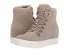 Steve Madden Catch Wedge Sneaker (taupe) Women's Lace Up Casual Shoes