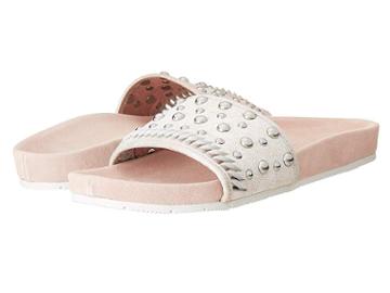 J/slides Nora (soft Pink Metallic Suede) Women's Shoes