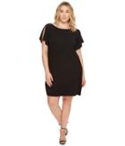 B Collection By Bobeau Plus Size Rafferty Dolman Knit Dress (black) Women's Dress