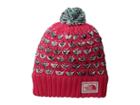 The North Face Kids Chunky Pom Beanie (big Kids) (atomic Pink/origin Blue Spacedye) Beanies