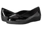 Fitflop Patent Superballerina (all Black) Women's Clog/mule Shoes