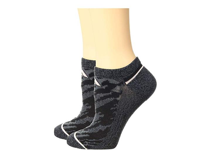 Adidas Superlite Prime Mesh Ii No Show Socks 2-pack (black/deepest Space Marl/black/clear Orange) Women's No Show Socks Shoes