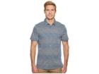 Perry Ellis Short Sleeve Scribble Print Shirt (bright Sapphire) Men's Clothing