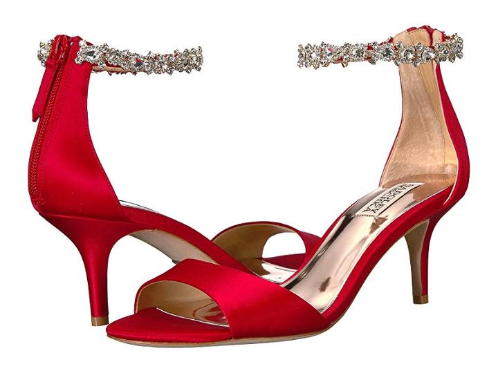 Badgley Mischka Geranium (red Satin) High Heels