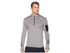 Brooks Notch Thermal Hoodie (heather Sterling/black) Men's Sweatshirt