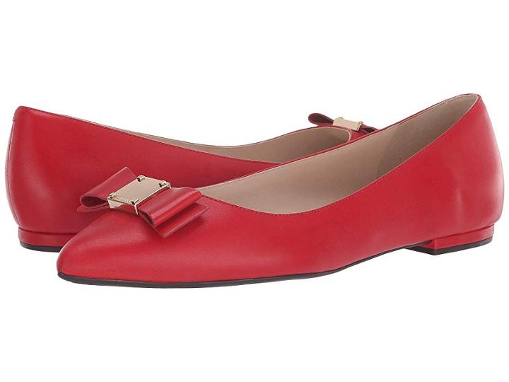 Cole Haan Tali Bow Skimmer (barbados Cherry Leather) Women's Shoes