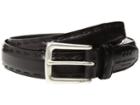 John Varvatos Star U.s.a. Feather Edge W/ Pick-stitch Belt (black) Men's Belts
