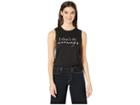 Bcbgeneration I Don't Do Mornings Muscle Tee Top (black) Women's Clothing