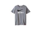 Nike Kids Jdi Swoosh Tee (little Kids/big Kids) (cool Grey) Boy's T Shirt