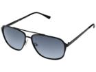 Guess Gf0184 (satin Black/light Blue Flash Lenses) Fashion Sunglasses