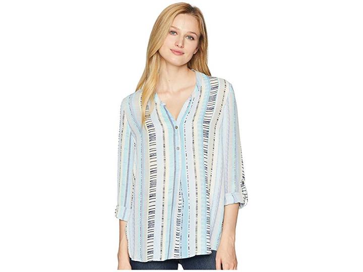 Nic+zoe Beach Stripe Top (multi) Women's Clothing