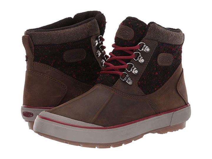 Keen Elsa Ii Ankle Wool Waterproof (cascade Brown/fried Brick) Women's Shoes