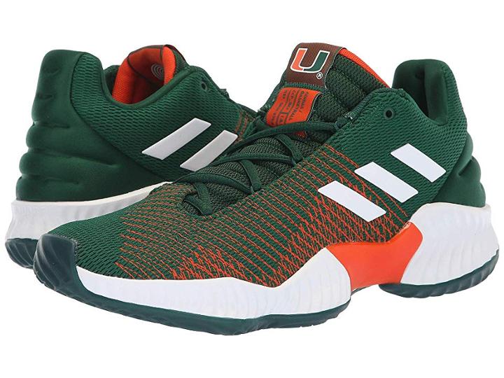 Adidas Pro Bounce Low (dark Green/white/orange) Men's Shoes