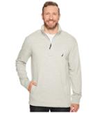 Nautica Big & Tall Big Tall Long Sleeve 1/4 Zip Sweater (grey Heather) Men's Clothing