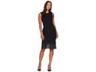 Calvin Klein Fringe Hem Dress Cd8c18rr (black) Women's Dress