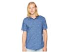 Quiksilver Fuji Mini Motif Short Sleeve Woven Top (bijou Blue Fuji) Men's Short Sleeve Button Up