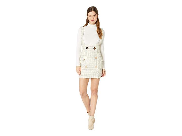 J.o.a. Tweed Overall Dress (ivory Tweed) Women's Dress