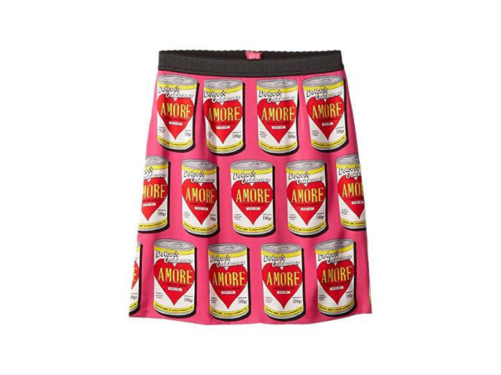 Dolce & Gabbana Kids Charmeuse Love Skirt (big Kids) (fuchsia) Girl's Skirt
