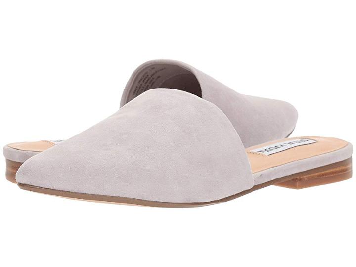 Steve Madden Trace Mule (grey Suede) Women's Clog/mule Shoes