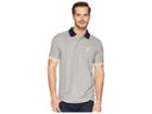 Psycho Bunny Stripped Collar Polo (heather Grey) Men's Clothing