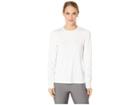 Shape Activewear Cross Check Long Sleeve Tee (white) Women's T Shirt