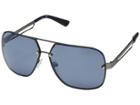 Guess Gf5024 (satin Gunmetal/blue Mirror Lens) Fashion Sunglasses