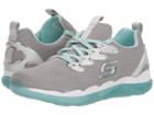 Skechers Kids Sparkle Sprints 81360l (little Kid/big Kid) (grey/aqua) Girl's Shoes