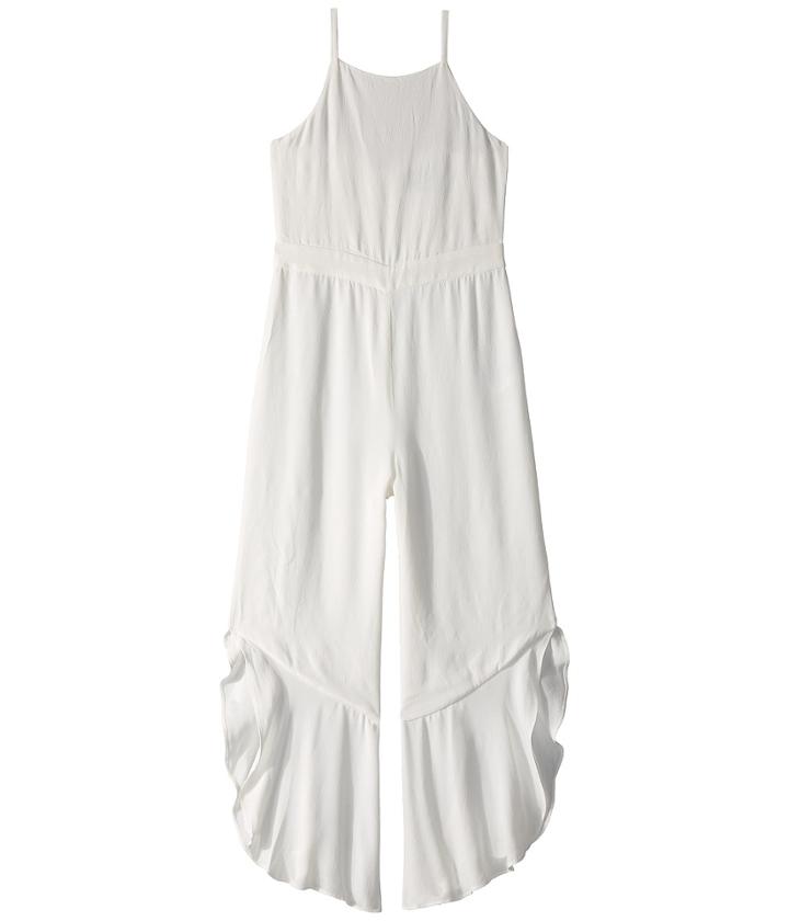 Bardot Junior Lindy Ruffle Jumpsuit (big Kids) (ivory) Girl's Jumpsuit & Rompers One Piece