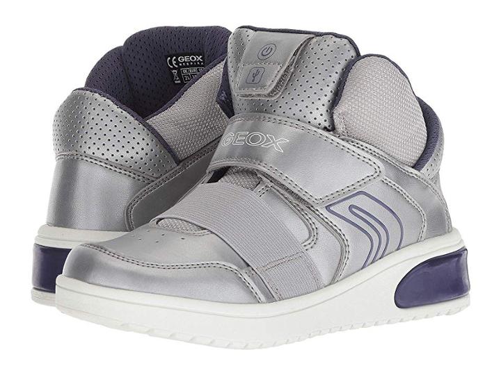 Geox Kids Xled 1 (little Kid/big Kid) (silver) Girl's Shoes