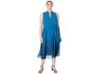 Anne Klein Plus Size Drawstring Midi Dress (fir/anne Black) Women's Clothing