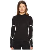 Adidas Y-3 By Yohji Yamamoto Mesh Long Sleeve Tee (black/core White) Women's T Shirt