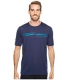 Under Armour Threadborne Cross Chest Short Sleeve (midnight Navy/bayou Blue) Men's Clothing