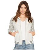 Jack By Bb Dakota Rubin French Terry Bomber Jacket (ghost Grey) Women's Coat
